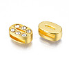Golden Plated Alloy Slide Charms PALLOY-WH0065-28J-G-3