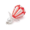 Beaded Angel Charms PALLOY-MZ00435-03-4