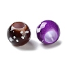 Spray Painted ABS Plastic European Beads KY-G033-01B-2