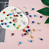 96Pcs 24 Style Faceted Transparent Glass Charms GLAA-SW0001-04-6