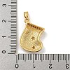 Christmas Brass Micro Pave Cubic Zirconia Pendant KK-H468-02B-01G-3