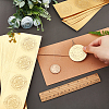 30 Sheets 6 Style Self Adhesive Gold Foil Embossed Stickers DIY-CP0006-32-3