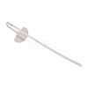 Gingko Iron Stamping Blank Swan Neck Bookmark Findings AJEW-B032-01B-P-2