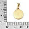 Textured 304 Stainless Steel Pendants STAS-A140-02G-7-3