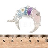 Natural Rose Quartz & Aquamarine & Lavender Amethyst Chip Wire Wrapped Pendants PALLOY-TA00438-3