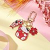 Fortune Cat Fish Flower Alloy Enamel Pendant Decorations AL-CJEB47-01-1