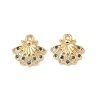 Brass Micro Pave Cubic Zirconia Charms KK-C099-01J-G-1