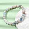 8MM Natural Aquamarine Round Beaded Stretch Bracelets for Women GG-CBA6C75-A01-8mm-3
