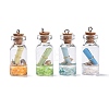 Glass Wishing Bottle Pendant Decorations A-GLAA-S181-02-1