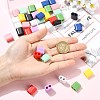 40Pcs 10 Colors ABS Plastic Slide Charms MACR-CJ0002-47-4