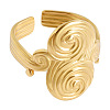 Wave Texture 304 Stainless Steel Open Cuff Rings XG7787-2-2