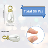 96Pcs ABS Plastic Imitation Pearl Pendants KY-SC0002-32G-2