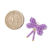 Glass Seed Beaded Bowknot Pendants PALLOY-MZ01055-3