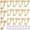 SOFPLATE 24Pcs Brass Screw On Clip-on Earring Findings KK-SP0001-20G-1