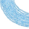 Natural Blue Topaz Beads Strands G-B175-D21-2mm-4