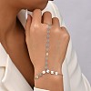 Alloy Flat Sequin Chains  Link Ring Bracelets for Women WG09712-15-1