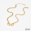 316 Surgical Stainless Steel Horse Bit Pendant Round Snake Chain Necklaces for Women WGB9601-03-1