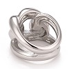 304 Stainless Steel Twist Oval Chunky Ring RJEW-B040-15P-3