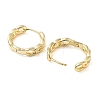 Brass Chain Charm Hoop Earrings for Women EJEW-F347-02G-02-2