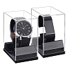 2Pcs Transparent Plastic Single Watch Display Cases CON-PH0003-57-1