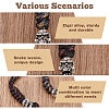 2Pcs 2 Colors Braided Polyester EDC Knife Parachute Lanyard Alloy Skull Bead Pendant Decoration for Men HJEW-HY0001-07-4