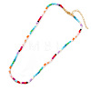 Summer Colorful Round Glass Seed Beaded Necklaces for Women and Girls ZR3315-5