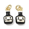 Brass Enamel Pendants KK-F933-17G-1