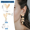 12Pcs Brass Stud Earrings Finding KK-BC0011-10-2