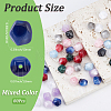 80Pcs Resin Imitation Cat Eye Beads RESI-PA0001-50-2