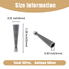 10Pcs Alloy Cord Ends FIND-FH0009-40AS-2