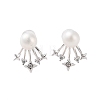 925 Sterling Silver Studs Earring EJEW-H002-25P-1