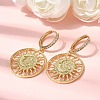 Sun Brass Hoop Earrings EJEW-H180-30B-G-1