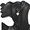 Heart Natural Sea Shell Hoop Earrings EJEW-JE06771-4