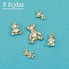 30Pcs 5 Style Rack Plating Alloy Pendants FIND-CA0004-40-5