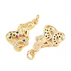 Brass Micro Pave Colorful Cubic Zirconia Pendants KK-Q085-04E-G-2