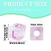 50Pcs Acrylic European Beads MACR-TADJ0001-13L-5
