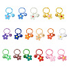 17Pcs 17 Colors Soft Rubber Pendant Keychains KEYC-BY0001-03-21