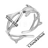 Non-Tarnish Unisex Hollow Dolphin 304 Stainless Steel Cuff Rings LQ1786-1-1