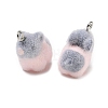 Flocking Opaque Resin Pendants RESI-F064-A23-2