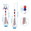 4Pcs 2 Style Independence Day Theme Hemp Rope Tassels Pendant Decorations HJEW-CF0001-19-3