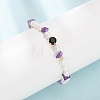 Natural Amethyst Chip and Rice Natural Pearl Beaded Bracelets GG-CBA3297-13G-F-3