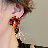 Alloy & Enamel Stud Earrings FS-WG6063A-01-4