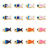 16Pcs 8 Colors Rack Plating Alloy Enamel Beads FIND-TA0002-32-11