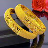 2Pcs Brass Alloy Bangles for Women WGEEFE8-07-1