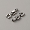 Brass Fold Over Clasps LS-KK-WH0046-51P-2