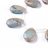 Natural Aqua Terra Jasper Beads Strands G-F612-06-3