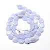 Natural Blue Lace Agate Gemstone Nuggets Bead Strands G-J336-22-2