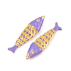 Brass Enamel Pendants KK-CBA6818-03G-05-2