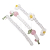 3Pcs 3 Colors Acrylic Charms Bracelets Sets for Women BJEW-TA00577-02-5