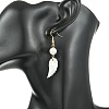 Natural White Shell Dangle Earrings EJEW-JE07204-2